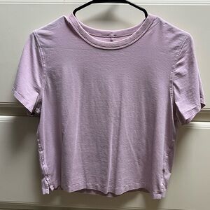 Lululemon Athletica  Crop Fitted Short Sleeve Tee